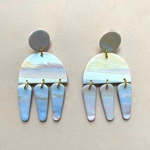 SOLD Abstract Clay Earrings